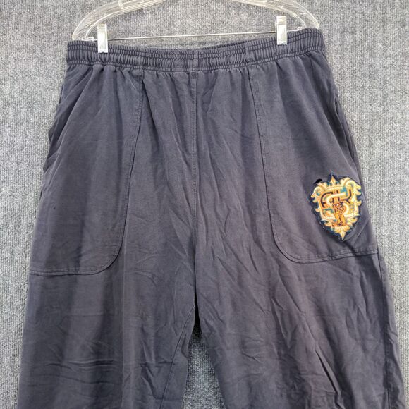 Akademiks Men's Jogger Pants XXL Blue Drawstring Waist Embroidered Logo Cotton - Picture 3 of 12